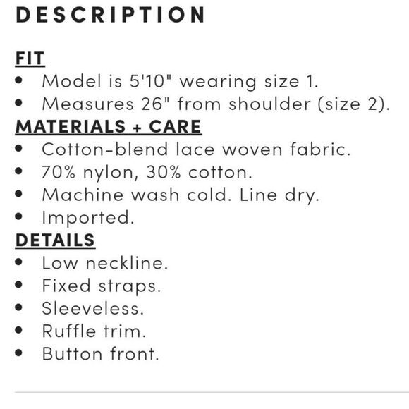 NWT Torrid Plus Size 2X 18-20 Lace Ruffle Cami Blouse Top - Picture 6 of 6